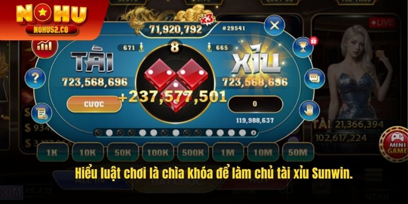 Hiểu luật chơi là chìa khóa để làm chủ tài xỉu Sunwin.